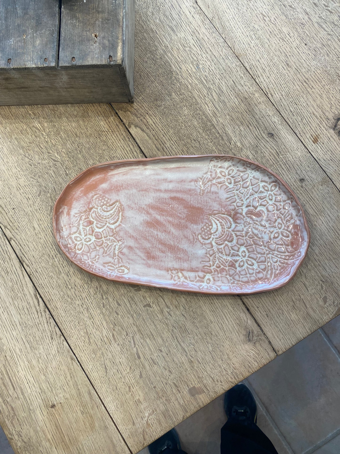 Fad med blondemønster, rosa
