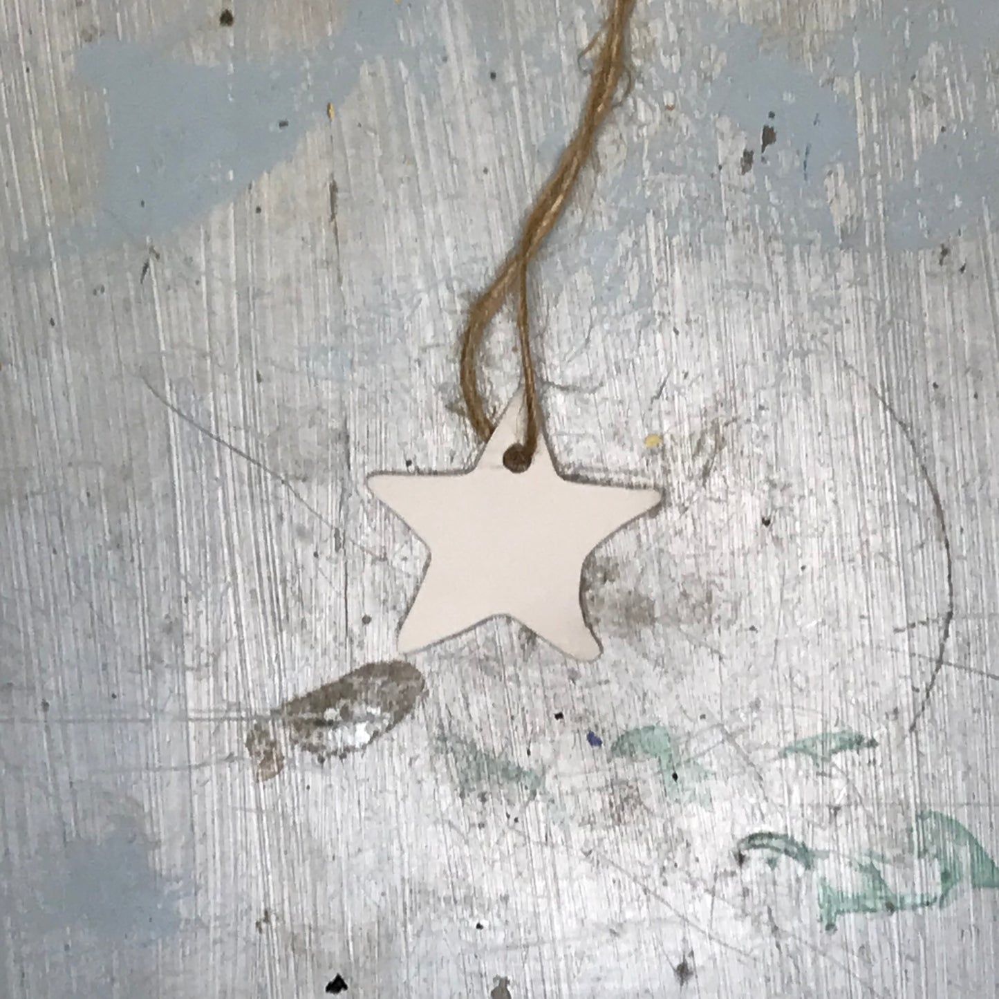 Stjerne, ophæng i porcelæn