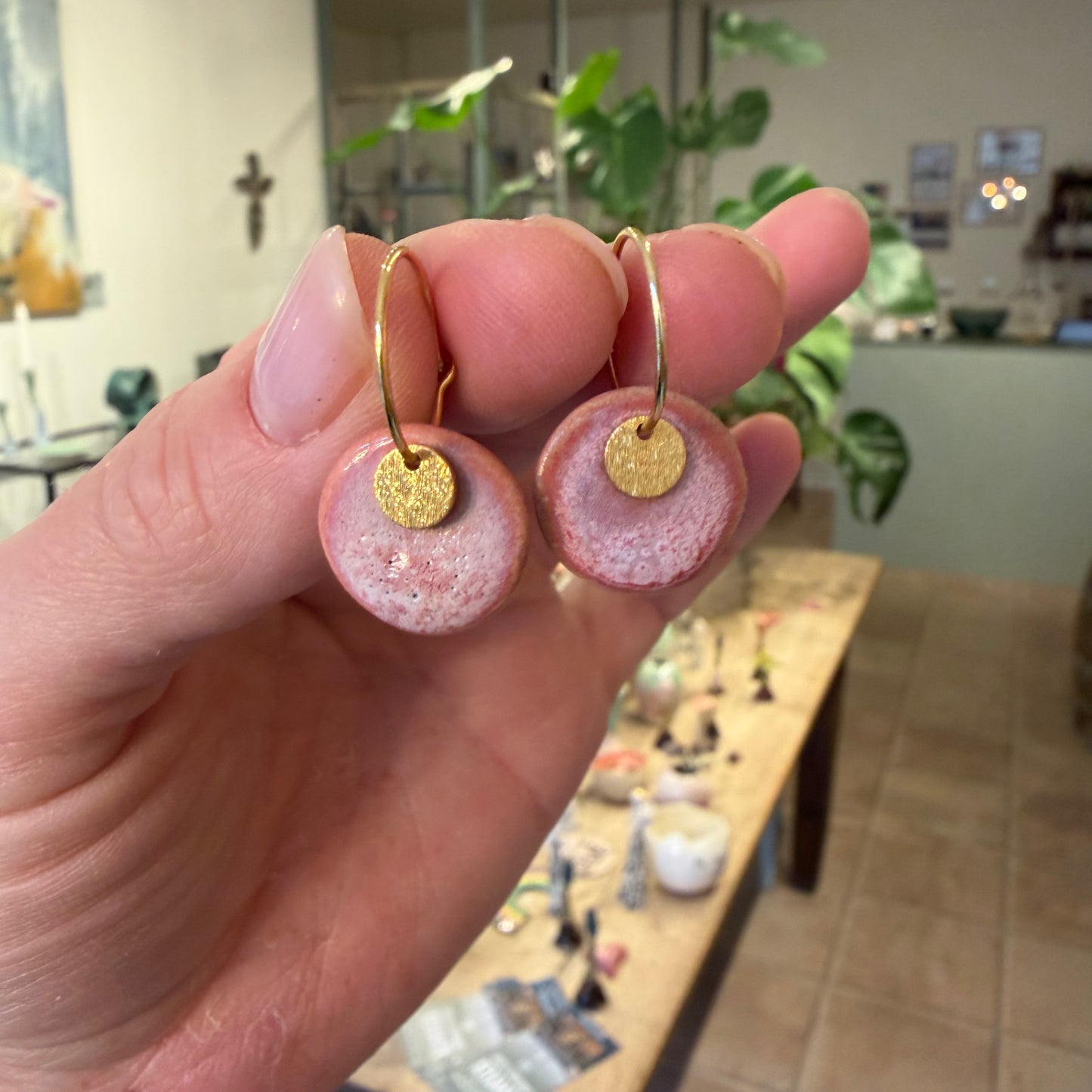 Unikke øreringe, rosa