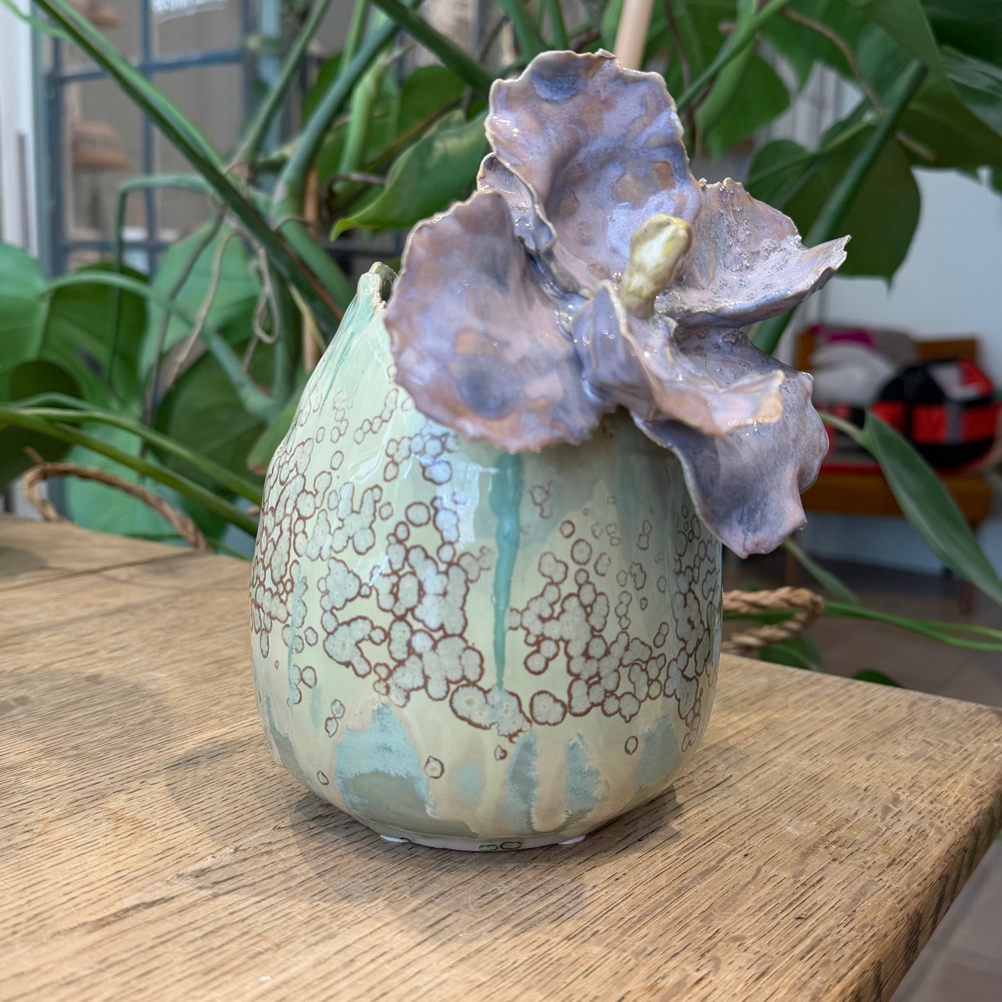 Unika skulptur, vase, blomst