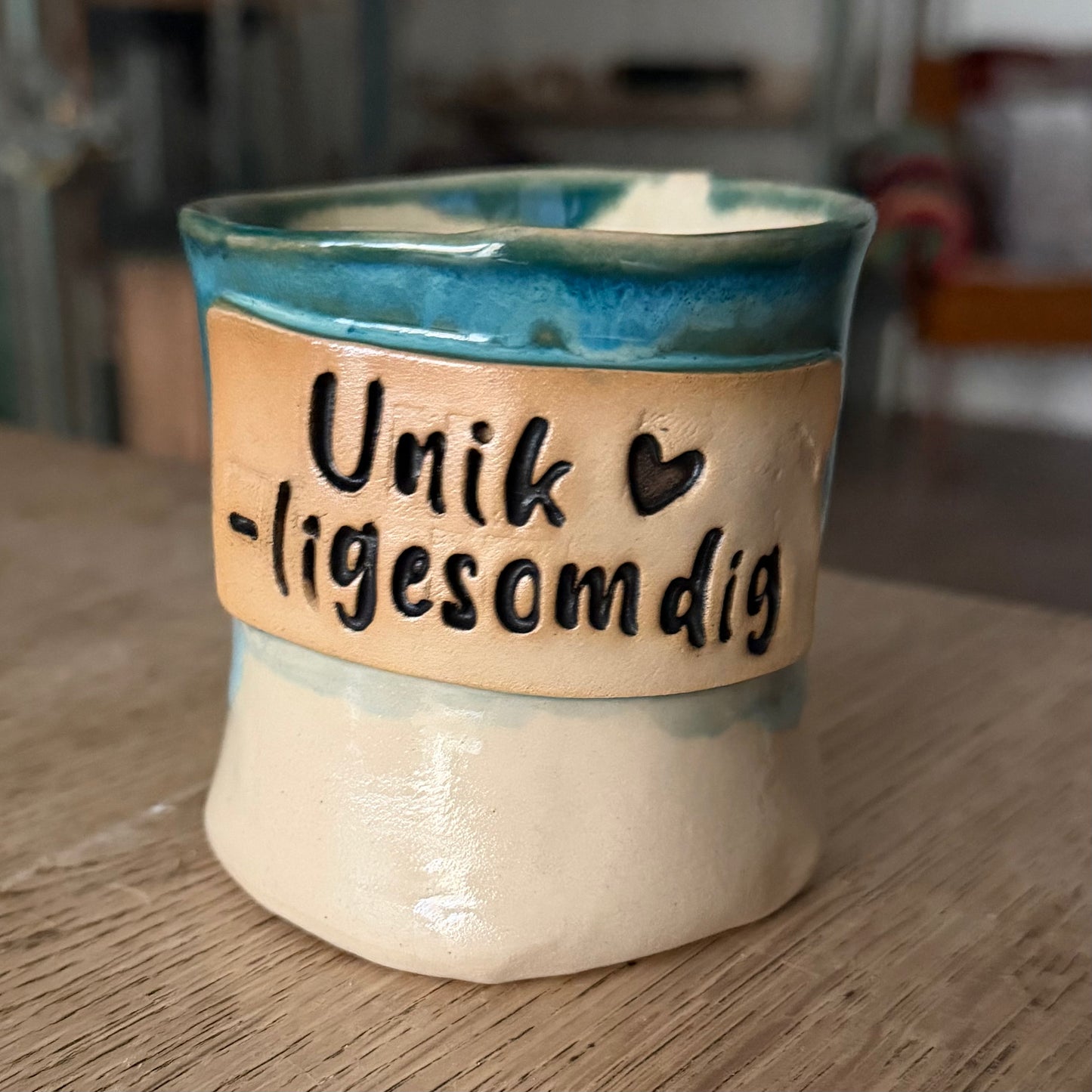 Håndformet krus, Unik - ligesom dig, nr 2