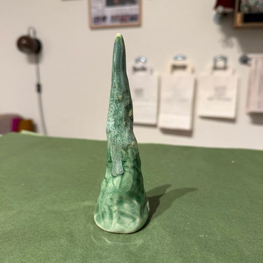 Juletræ, 14 cm grøn krystal