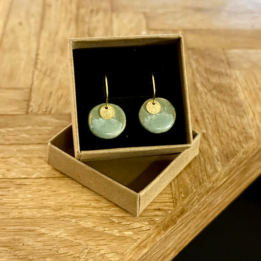 Unikke øreringe, støvgrøn