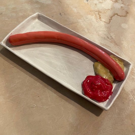 Unika håndformet pølsebakke