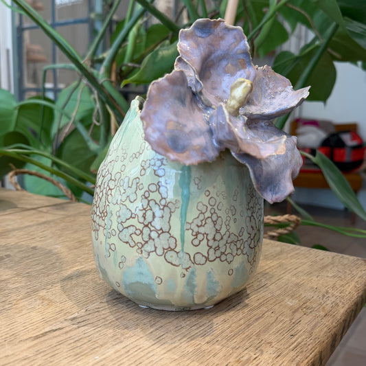 Unika skulptur, vase, blomst