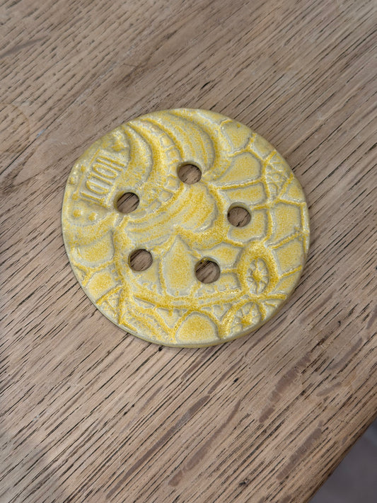 Blomsterholder til glas eller små vaser, hørgul