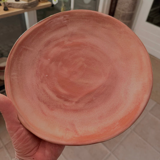 Håndformet tallerken, rosa