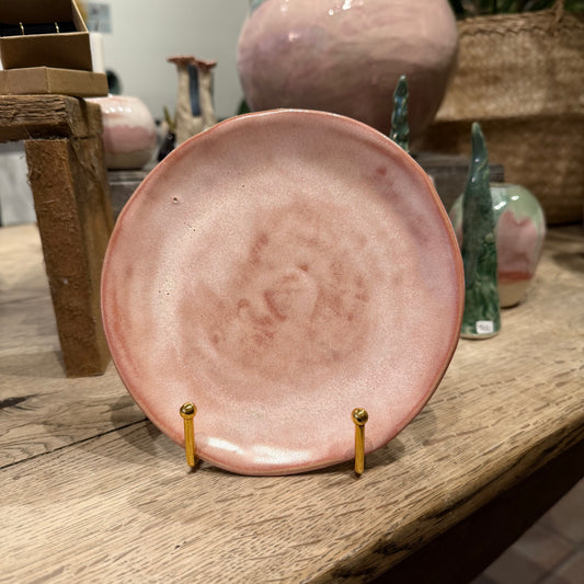 Håndformet tallerken, rosa