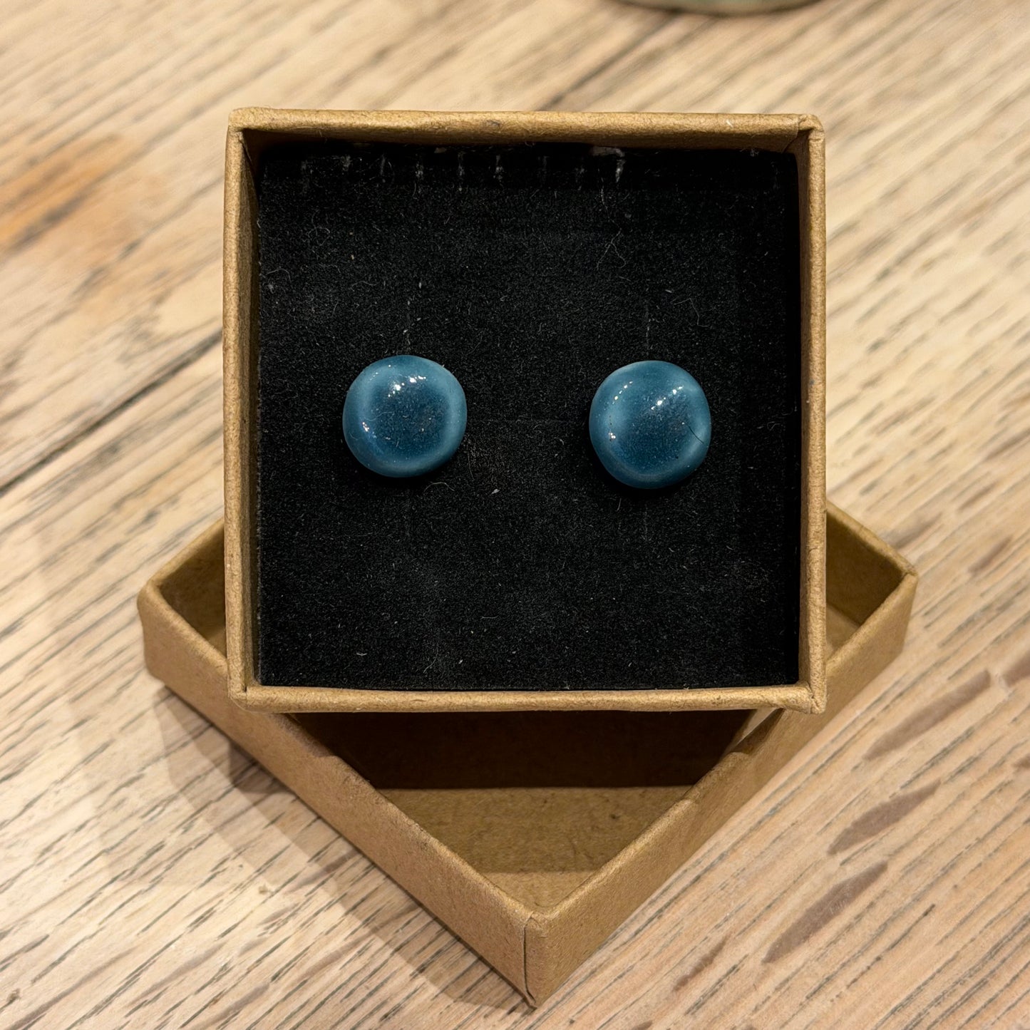 Unikke ørestikkere, petrol blå