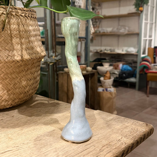 Lysestage, blå/grøn