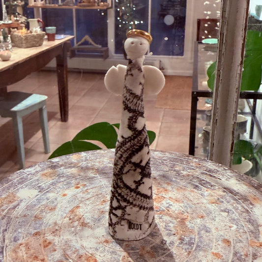 Engel i porcelæn, 9 cm